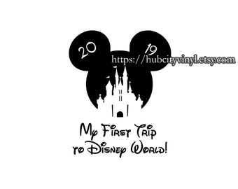 Disney Mickey Castle 2019 First Trip to Disney DIY IRON ON