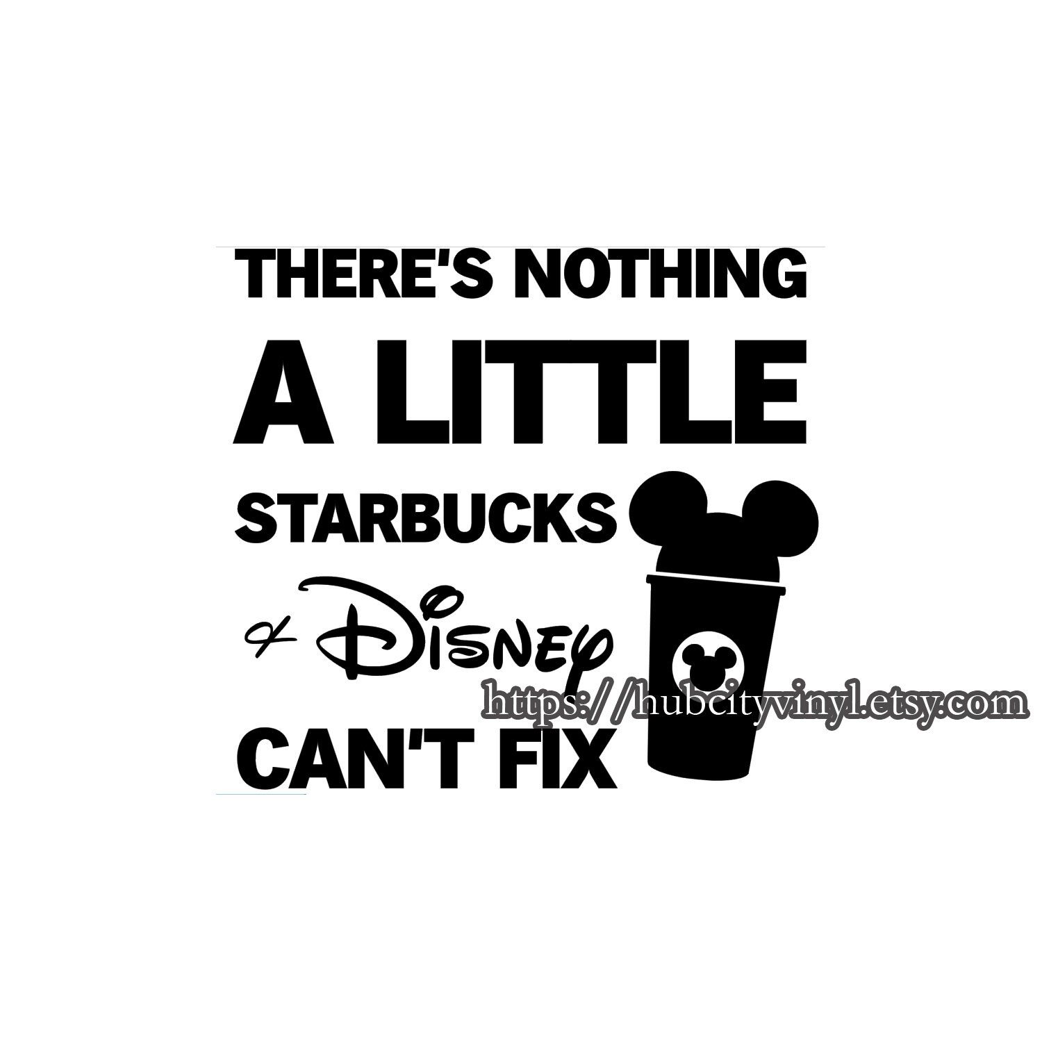 Starbucks & Wdw Vinyl DIY IRON ON