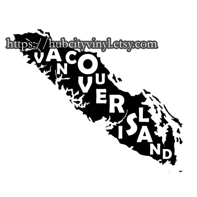 Vancouver Island Vinyl Decal Etsy Canada