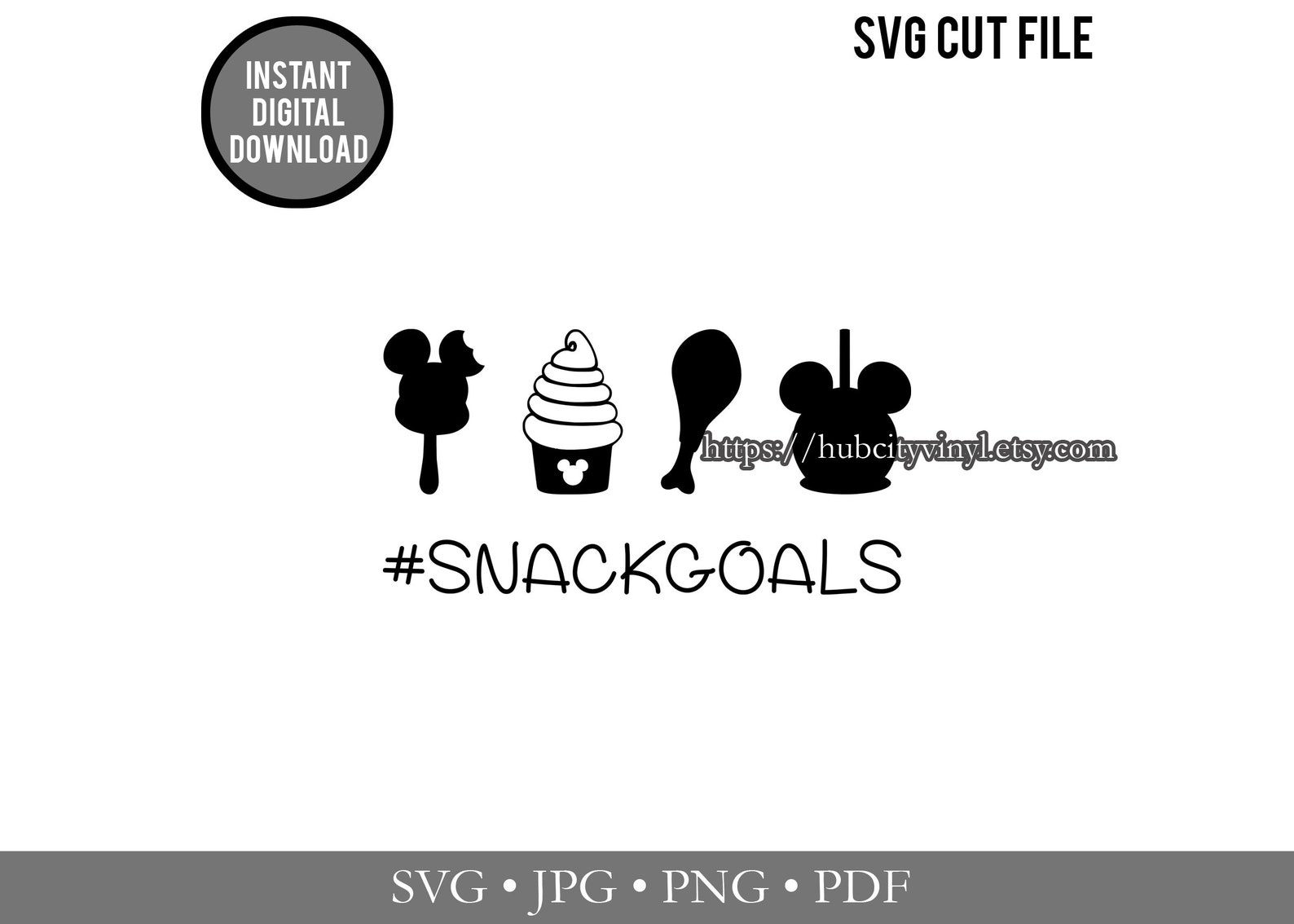 Disney SVG - Cut File - Instant Download - Disney - Snack Goals - Turkey Le...