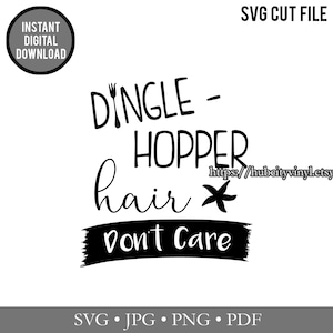 SVG - Cut File - Instant Download - Little Mermaid Dingle-Hopper Hair - (.svg, .jpg, .png, .pdf) - for Silhouette, Cricut, and more!