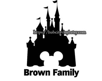 Disney Castle Mickey Family Vinyl DIY DO PRASOWANIA