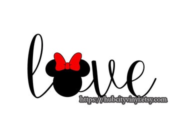 Disney Love Minnie Vinyl DIY IRON ON