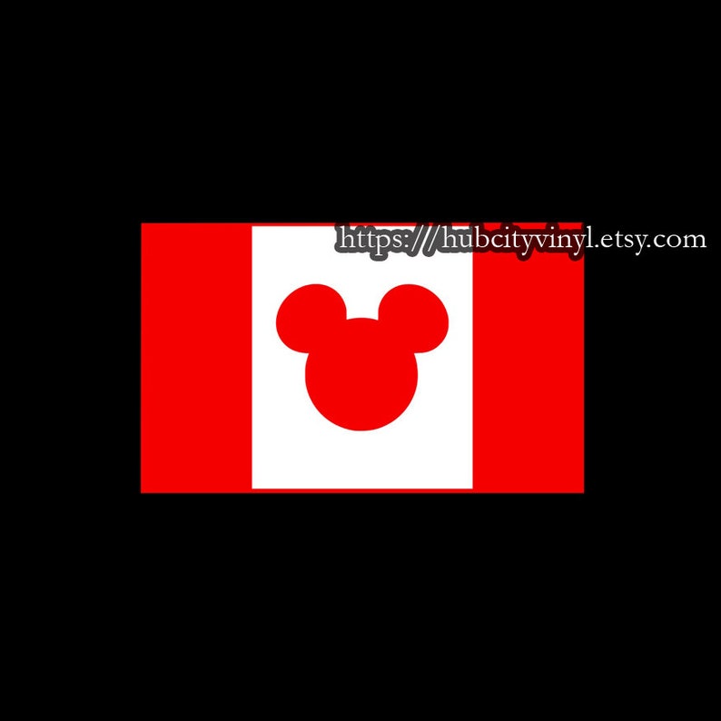 Disney Mickey Mouse Canadian Flag DIY IRON ON Etsy