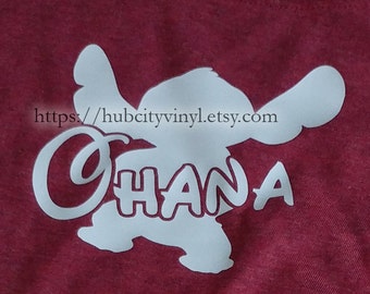 Stitch Ohana Vinyl DIY IRON ON