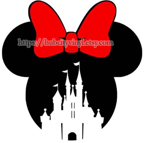 Disney Minnie Ears with Castle Vinyl DIY IRON ON