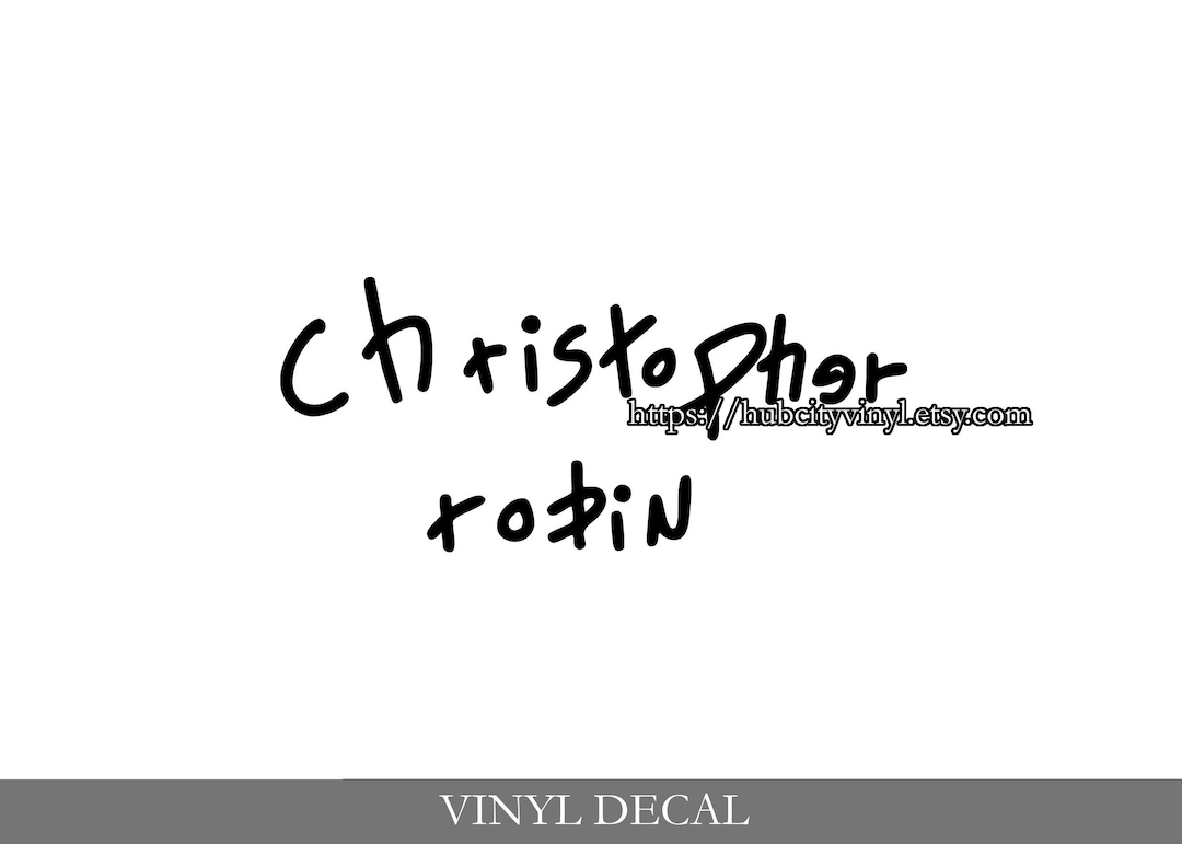 Christopher Robin - Autograph - Vinyl Decal - Etsy