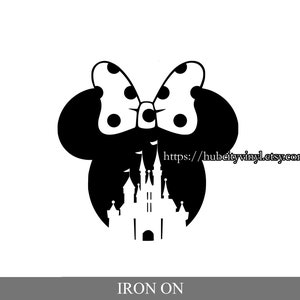 Disney Minnie Mouse Slott Prickig Rosett Gör-det-själv Stryk-på
