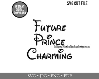 SVG - Cut File - Instant Download - WDW - Future Prince Charming (.svg, .jpg, .png, .pdf) - for Silhouette, Cricut, and more!