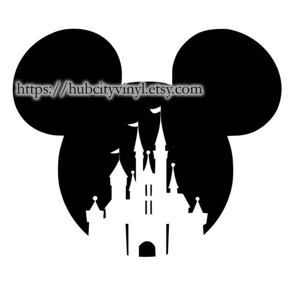 Orecchie di Topolino Disney con castello vinile ferro DIY su