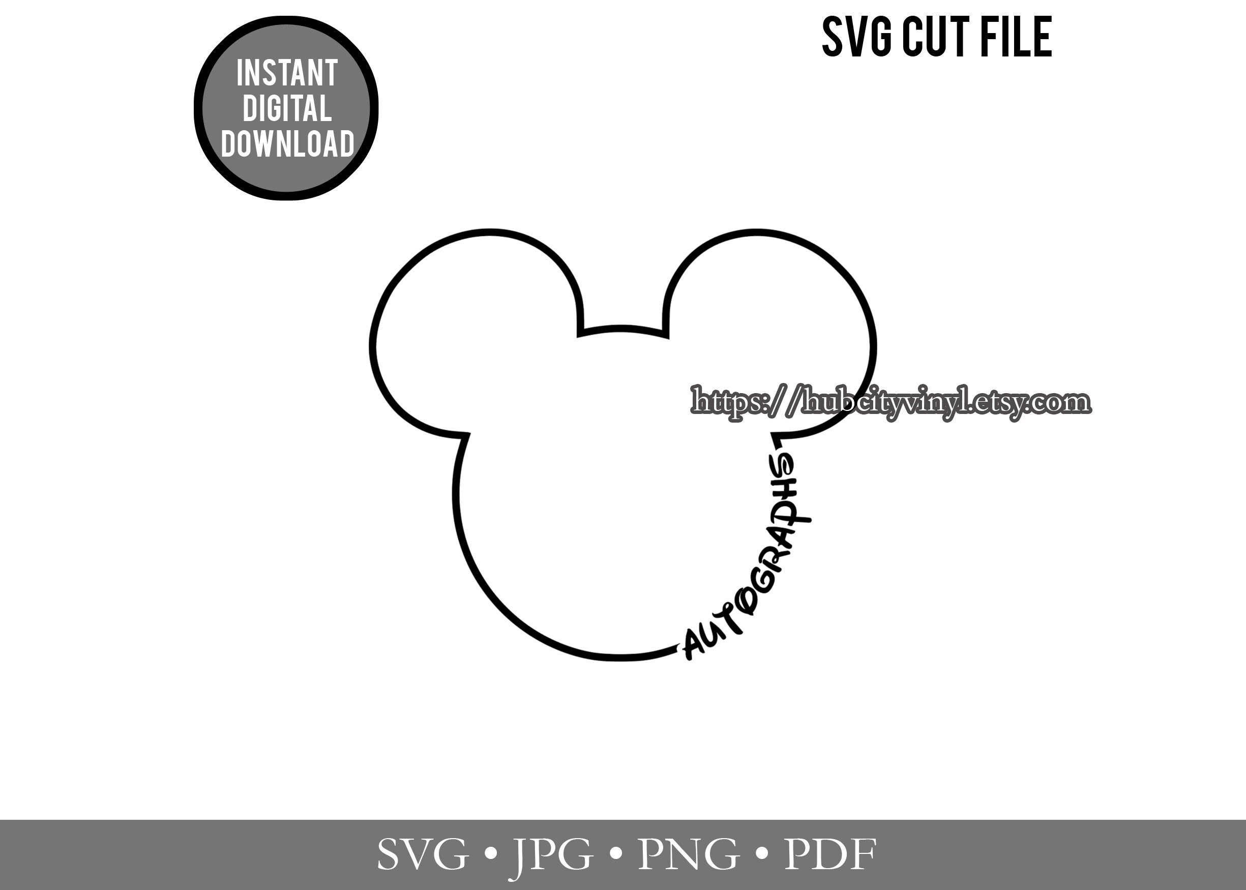 Cut File Instant Download - for Silhouette and more! .svg, .jpg, .png, .pdf Disney SVG Cricut Mickey 2019 First Trip to Disney