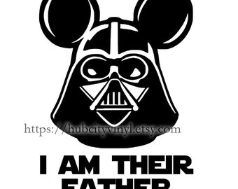Star Wars I am Their Father Vinyl DIY IRON ON