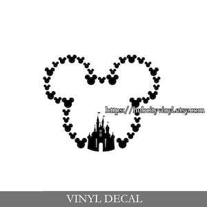 Disney Mickey Castle Outline Vinyl Decal