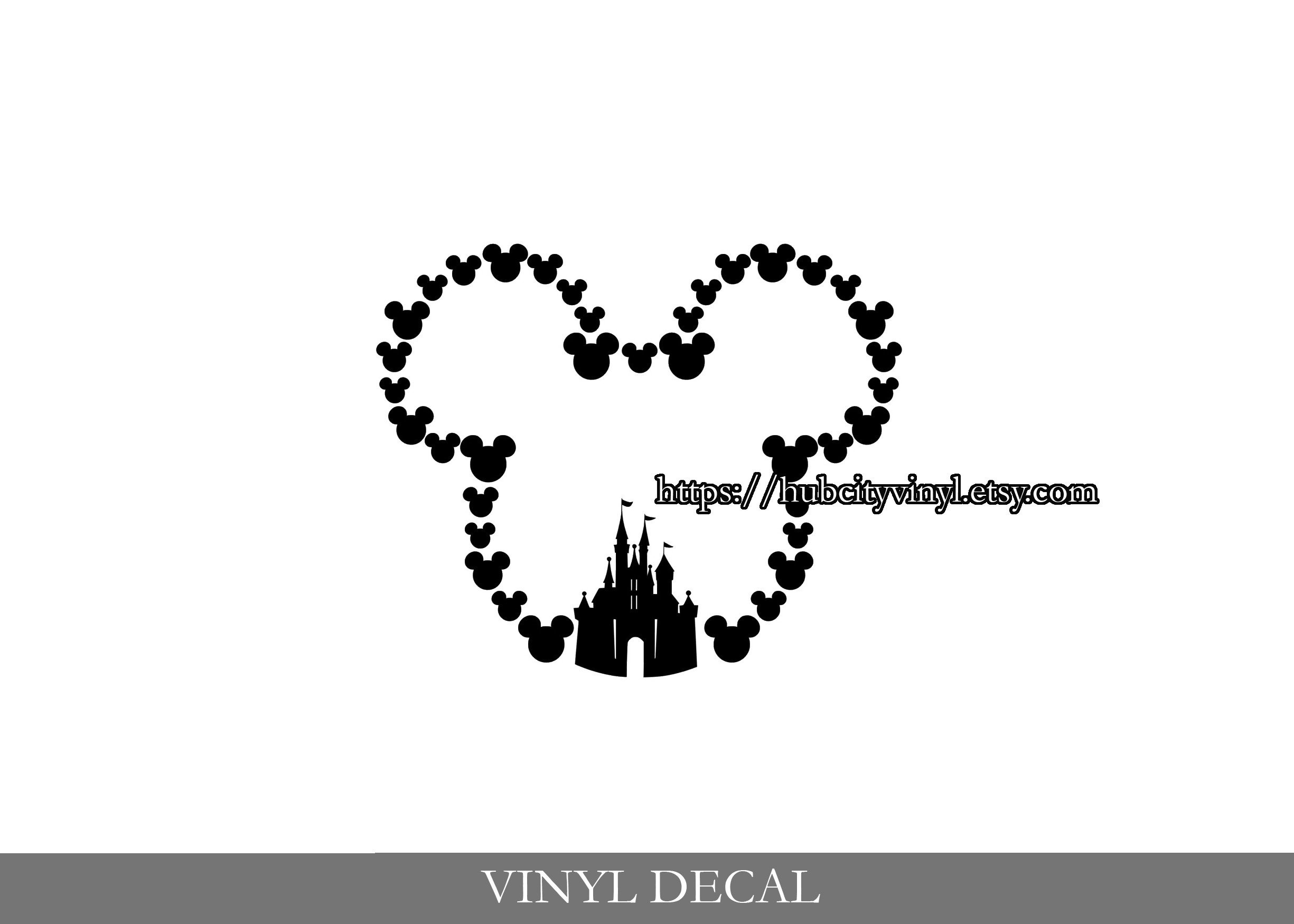 Disney Mickey Castle Outline Vinyl Decal Etsy Canada