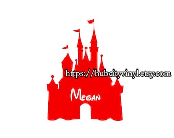 Disney Castle Vinyl DIY IRON ON - Personalized
