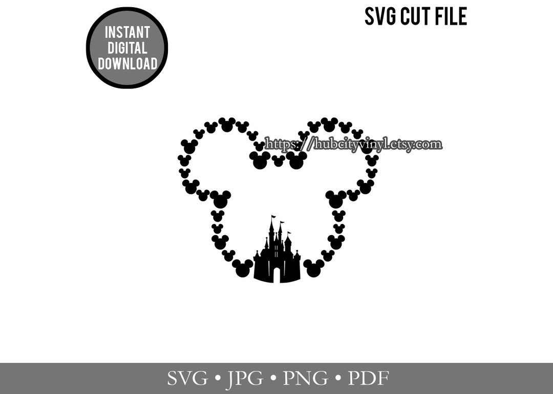 SVG - Cut File - Instant Download - Mickey Head Castle (.svg, .jpg ... SVG - Cut File - Instant Download - Mickey Head Castle (.svg, .jpg ...