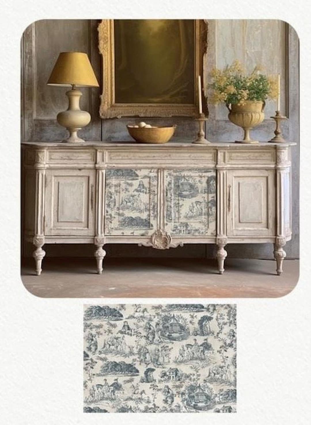 KACHA A1 DECOUPAGE FIBER – TOILE DE JOUY – 1 SHEET, A1 SIZE main image 1