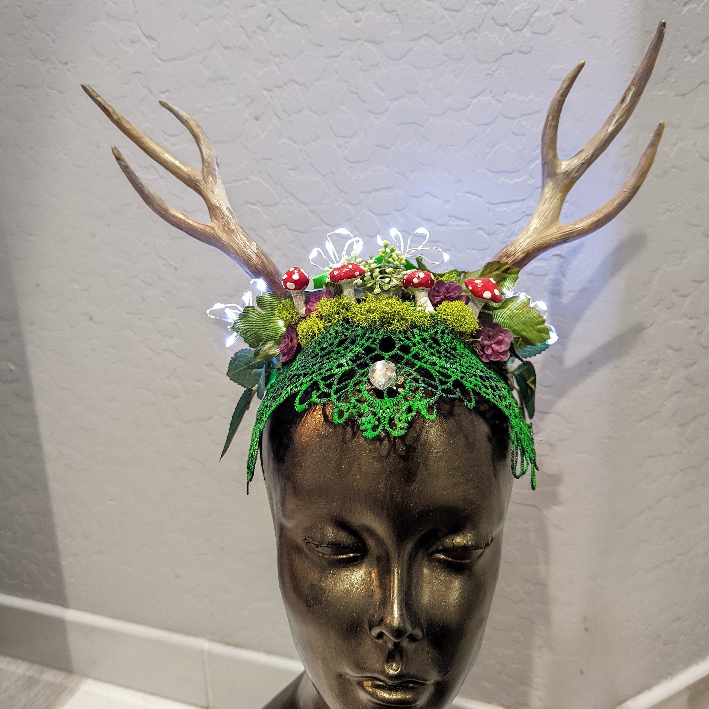 Mushroom Antler Headpiece - Etsy