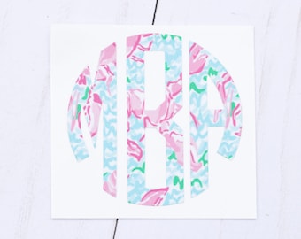 Monogram Car Decal, Monogram Decal, Vinyl Monogram Decal, Vinyl Monogram, Monogram Sticker, Monogram Decal Car, Monogram Car Sticker
