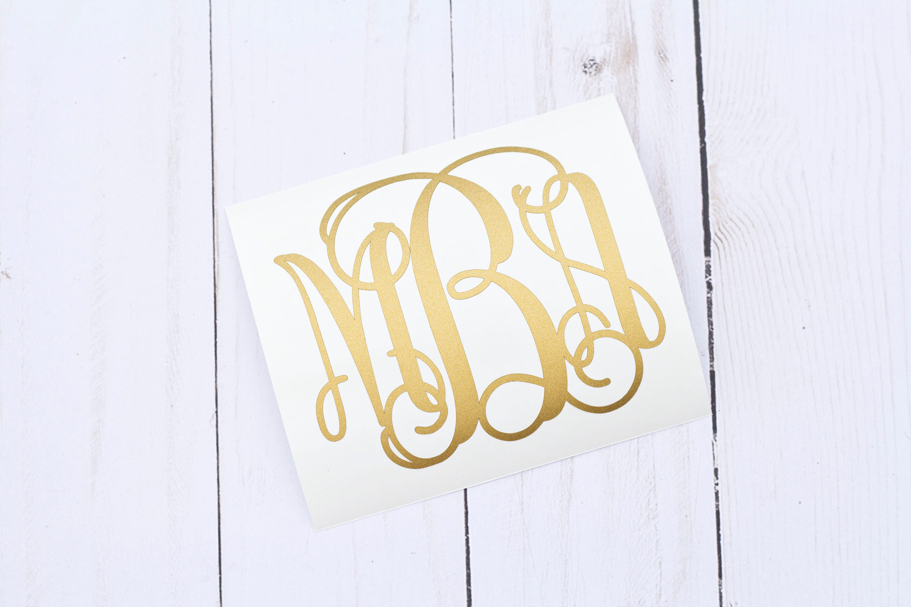 Vinyl Monogram Vinyl Monogram Decal Monogram Decal Custom