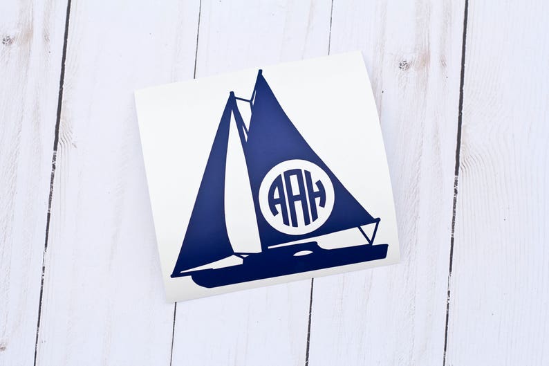Nautical Vinyl Decal Nautical Decals Nautical Monogram Etsy