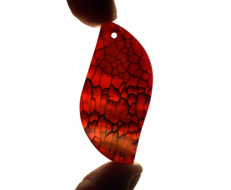 pink Dragon Veins Agate Pendant stone EA394 Blue