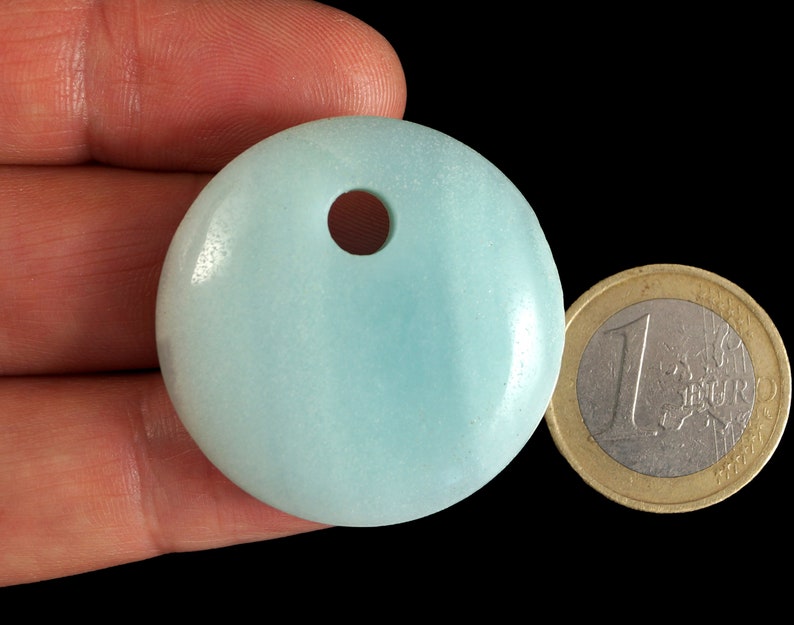 EA1097 blue amazonite pendant stone unique Natural