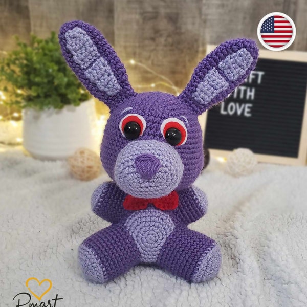 PDF CROCHET PATTERN Fnaf Bonnie // Video Game Crochet Pattern // Amigurumi Crochet Pattern