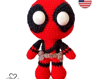 Deadpool // PDF Crochet Pattern English // Amigurumi