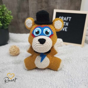  10 inch Cute Night Plush - Purple Hat Golden Freddy Plush Toys  - Adorable Withered Bear Stuffed Fredbear Fazbear Freddie Plushie - Game  Fans - Peluche De Soft Dolls Birthday Gifts