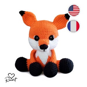Patron, Modèle Renard amigurumi Français et Anglais