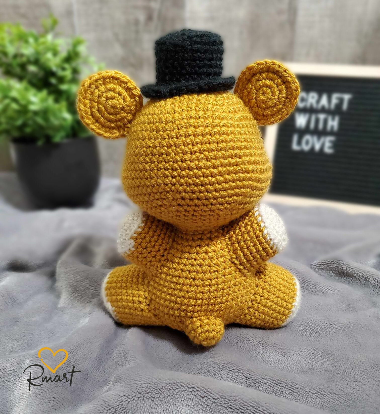 Fnaf Freddy Glamrock Crochet Toy // Video Game Crochet Plushie ...