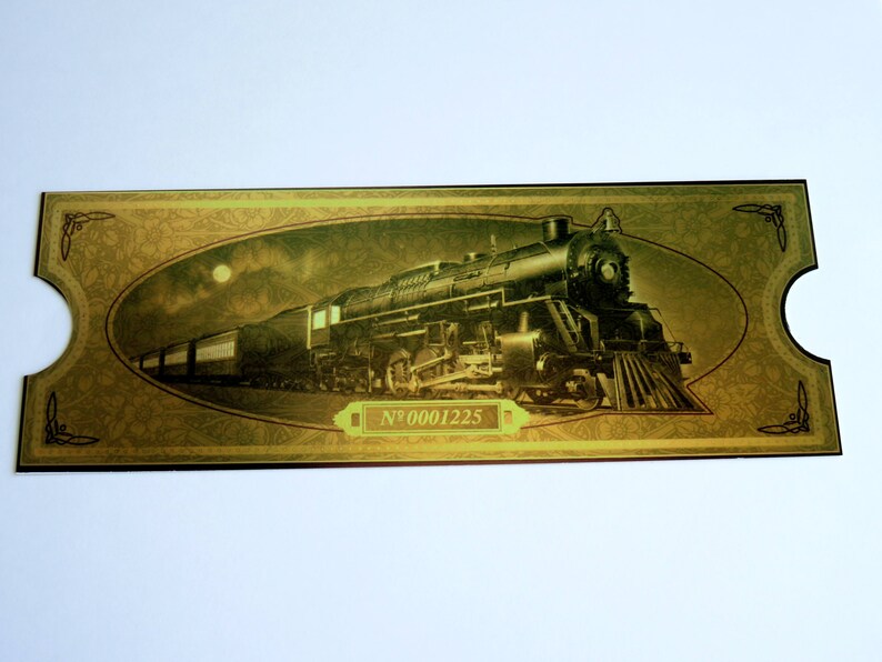 The Polar Express Train Ticket Printed Replica Doublesided Etsy