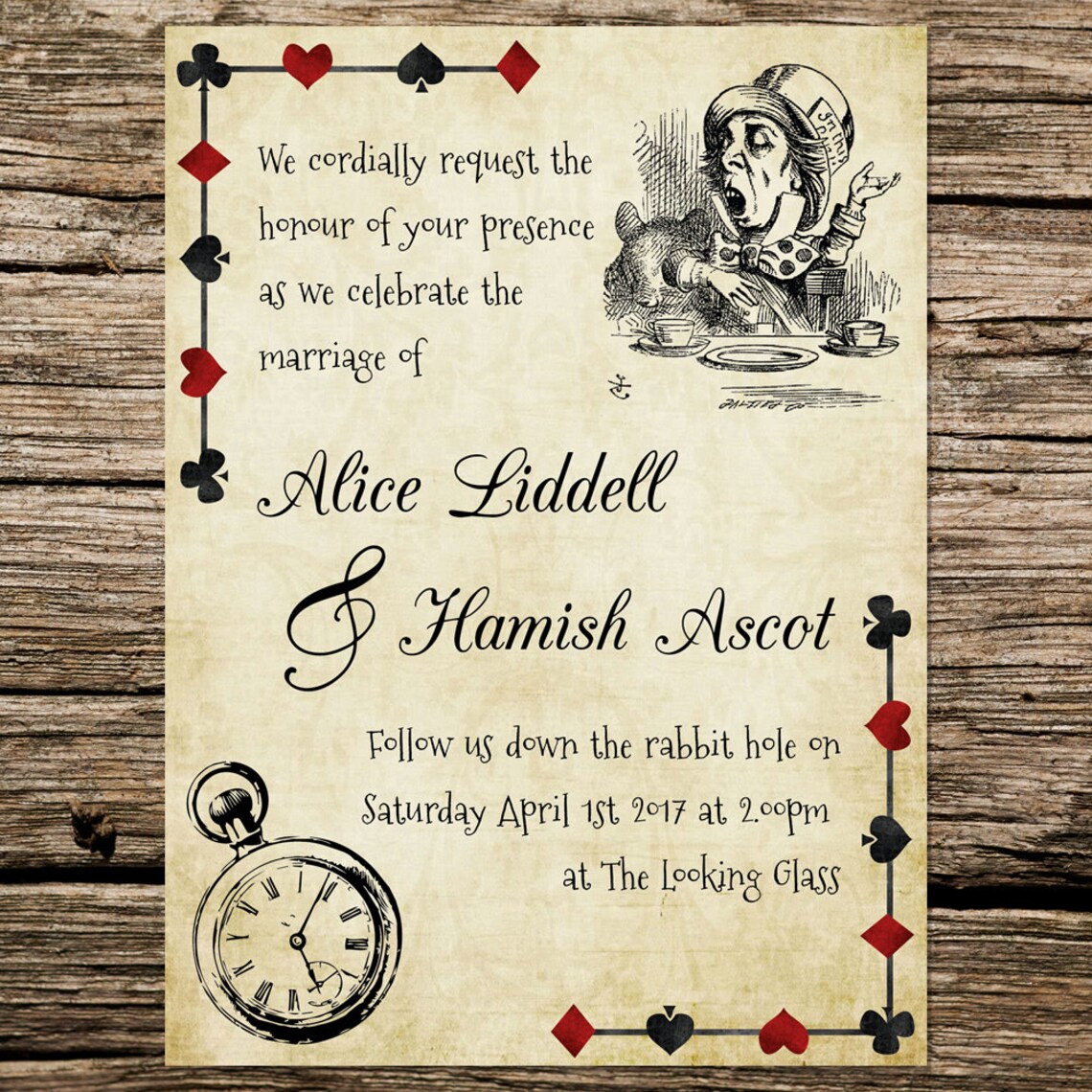 Alice in Wonderland Wedding Invitations: Whimsical Designs for a Timeless Celebration