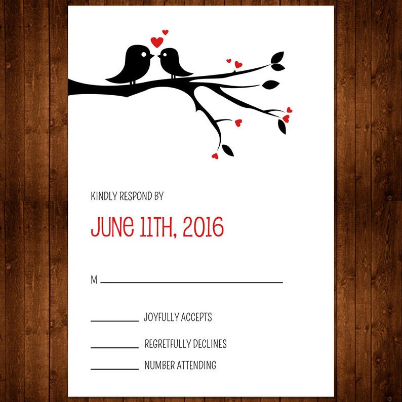 Liebe Vögel Hochzeit Einladung Set Digital Etsy