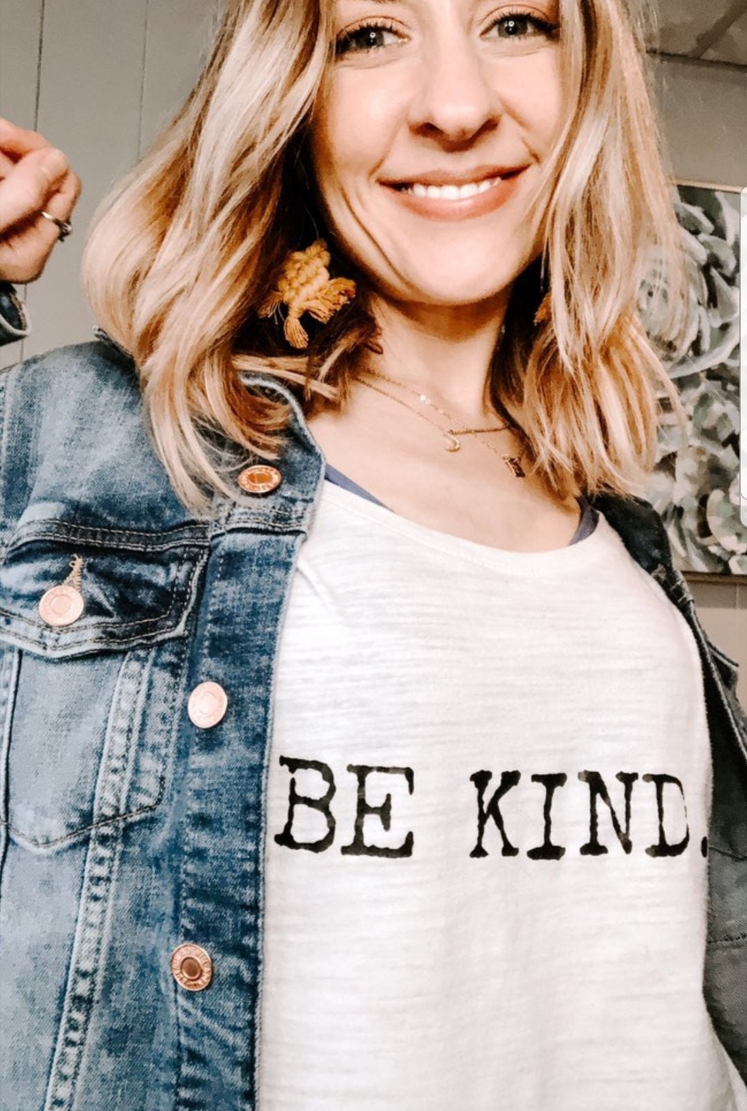 BE KIND Typewriter Font Be Kind Tshirt Be Kind Tshirts Be Etsy