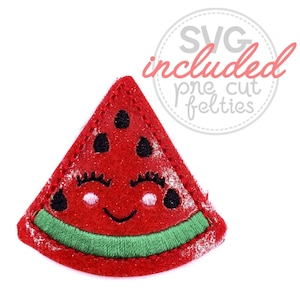 Watermelon feltie embroidery file,ith feltie,ith felties,ith embroidery design,summer felties,ith food,feltie designs,summer embroidery file