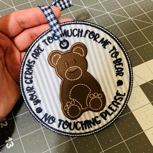 あなたの細菌は私には耐えられないほどですアップリケ、パッチ、刺繍デザイン、刺繍パッチデザイン、フープフェイスマスク、細菌タグ