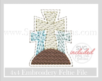 Easter Cross feltie Machine Embroidery Designs, Easter embroidery design,ith embroidery design,easter feltie designs, easter feltie file