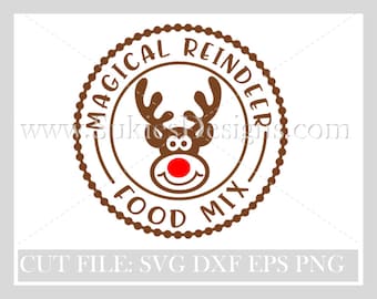 Magical Reindeer Food Christmas SVG, DXF, PNG Files for Cricut and Silhouette cutting machine Reindeer svg file, Christmas svg designs
