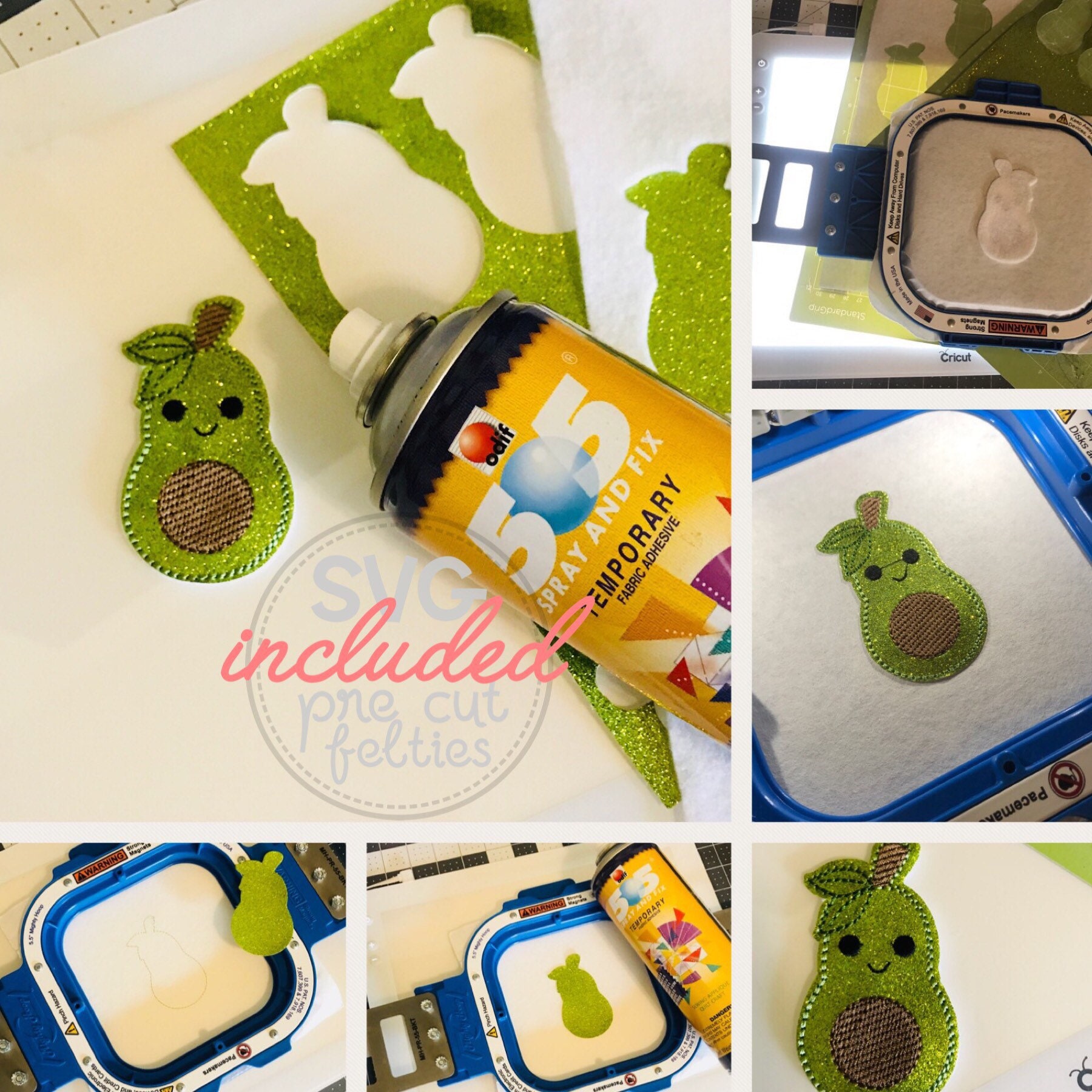 Avocado Machine Embroidery Feltie File,feltie Embroidery