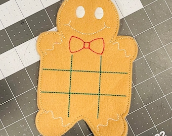 Christmas Ginger Bread tic tac toeITH design, ITH christmas, ITH ith embroidery designs, ith embroidery designs, ith embroidery,Ginger bread