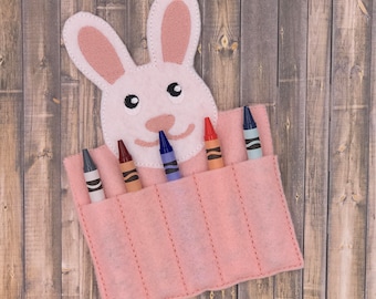 In den Reifen Ostern crayon Roll, ITH Stickmuster In den Reifen-Stickerei-Projekten, Stickerei designs Ostern, Ostern Stickerei