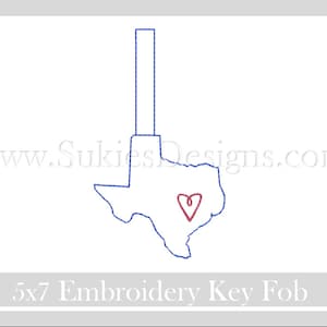 Texas Key Fob Machine Embroidery, Key Fob File, snap tab file,Bean snap tab, Texas state snap tab, ith embroidery design, ITH, Texas File