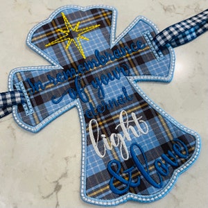 In remembrance of your eternal light and love,memorial embroidery design,ith embroidery designs,Memory Memorial ,Sympathy Memory Embroidery