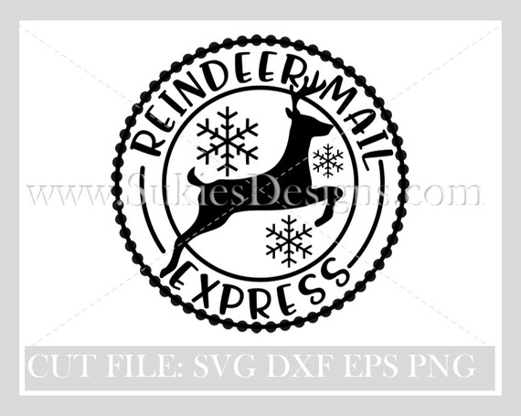 Download Reindeer Mail Express Christmas Svg Dxf Png Files For Etsy