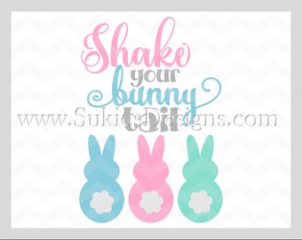 Shake your bunny tail  SVG, DXF, PNG Files for Cricut and Silhouette cutting Easter svg files, Easter bunny svg, Bunny svg, Chick svg