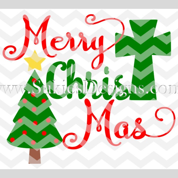 Feliz Navidad SVG, DXF, PNG Archivos para Cricut y Silhouette máquinas de corte Navidad svg diseños, Merry Christ Mas svg, Jesús svg
