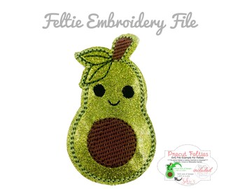 Archivo de fieltro de bordado de máquina de aguacate, diseños de bordado de fieltro, archivos de fieltro, diseño de fieltros de alimentos, fieltro de aguacate, archivos de fieltro, archivo ITH