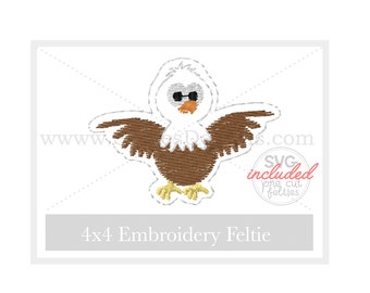 Cute Eagle Feltie machine embroidery design, eagle feltie, 4th of July feltie,july embroidery design, embroidery feltie designs, ITH felt